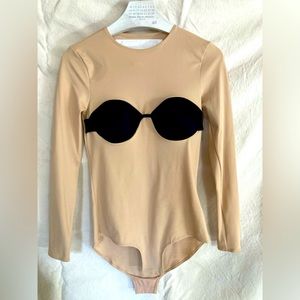 Martin Margiela for H&M “nude” bodysuit with trompe l’oeil bra.